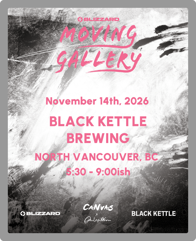 Blizzard Moving Gallery at Shaketown Brewing, North Vancouver, British Columbia – November 14, 2026, 5:30–9:00 PM